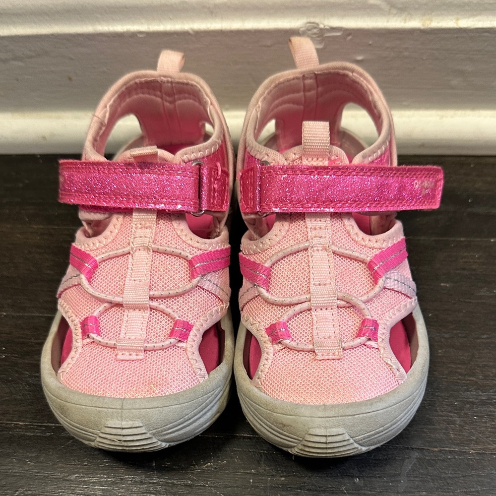 OshKosh B'gosh Pink Glitter Kids Sandals Size 10